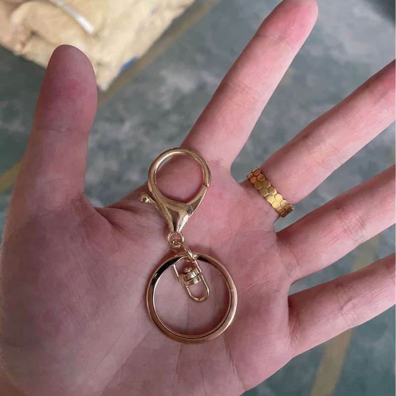 金属メッキのロブスターの鍵は腰の間の掛け物を掛けます。|undefined