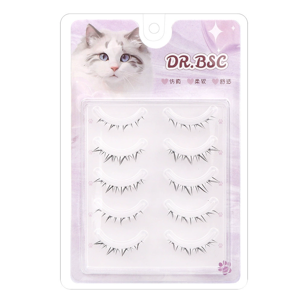 Agile imitation hand-drawn eyelashes! Midsummer night slanted flying style natural photogenic transparent chord whole comic eyelash