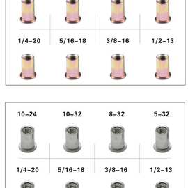304不锈钢英美制铆螺母6#328#3210#24 10#32 1/4-20  5/16-18  3/