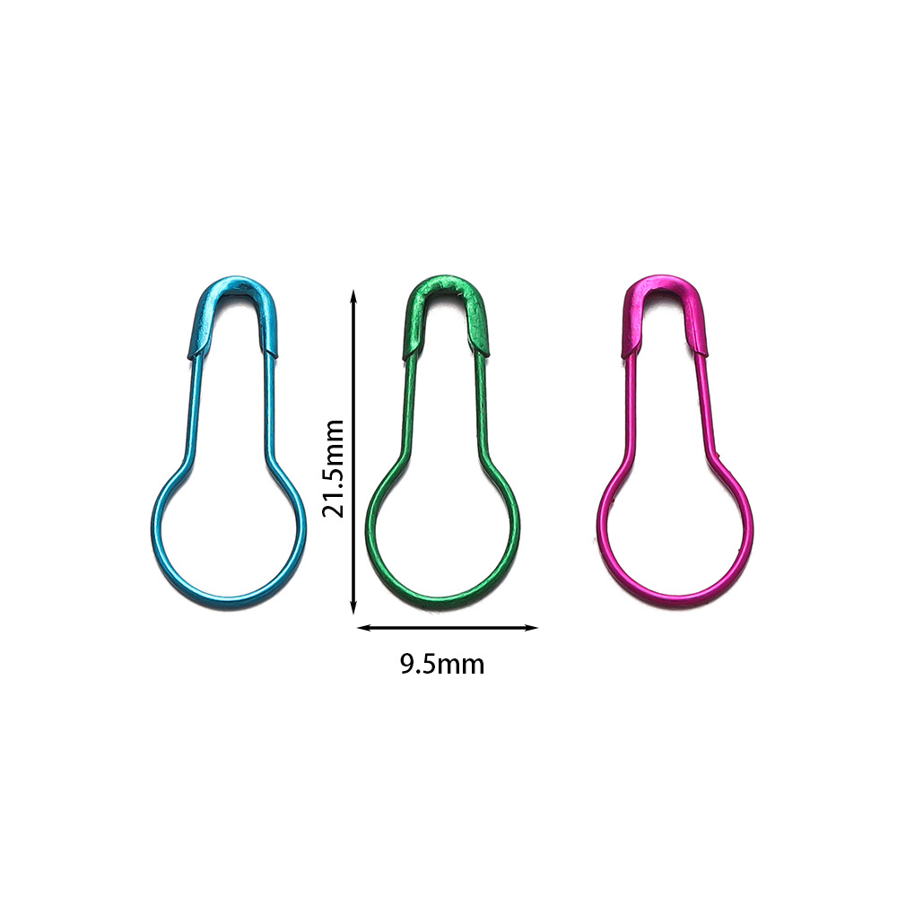 9.5mm 컬러 페인트 조롱박 핀 철 U 자형 버클 크로 셰 뜨개질 DIY 의류 태그 액세서리