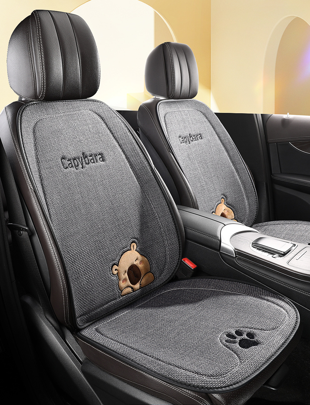 Car Cushion Chun Ma Four Seasons Universal Comfortable Breathable Cute Carto Card Pibala Bundle-Free Non-Slip Cushion