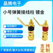 小号镀金弹簧接线柱 音箱按压式接线柱 自锁小号弹簧接线柱定制