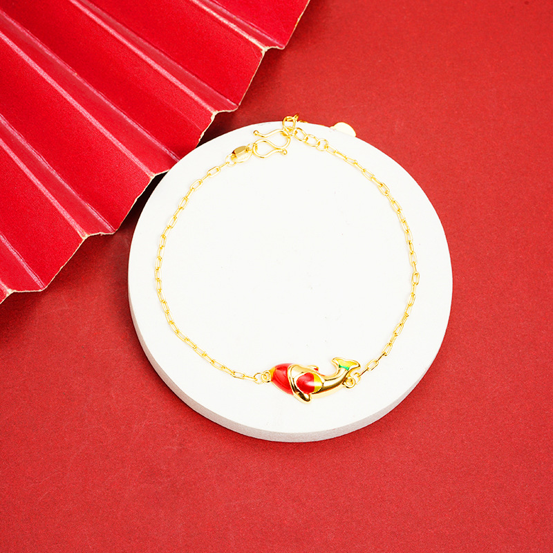 Nueva pulsera de oro de arena vietnamita goteo de aceite año tras año más de Koi joyas de mano para mujeres lujosas joyas de diseño de larga duración