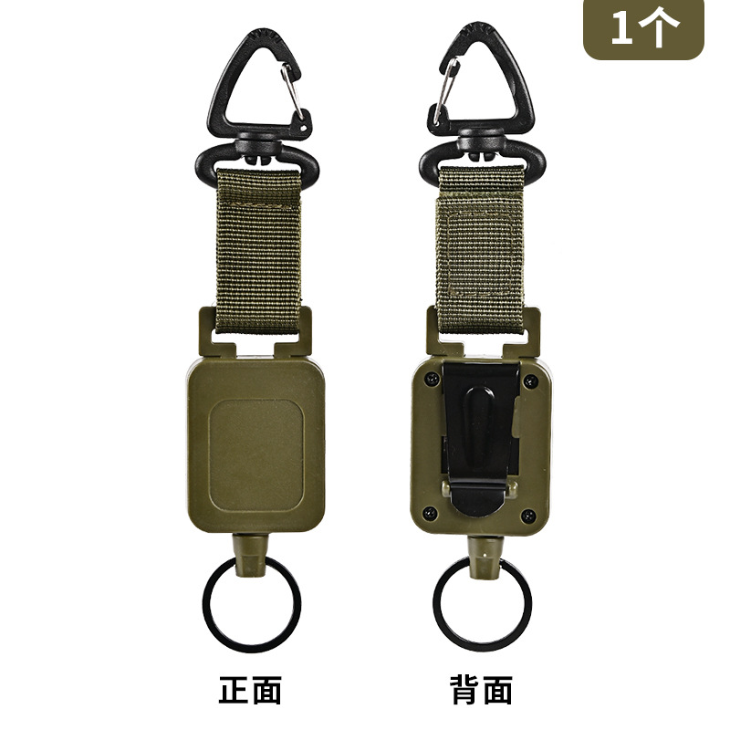 Fábrica de aleación de zinc fácil-Tire hebilla pistola gris hebilla telescópica fuerte tirador de alambre fácil-tirar del alpinismo alambre de acero herradura llavero