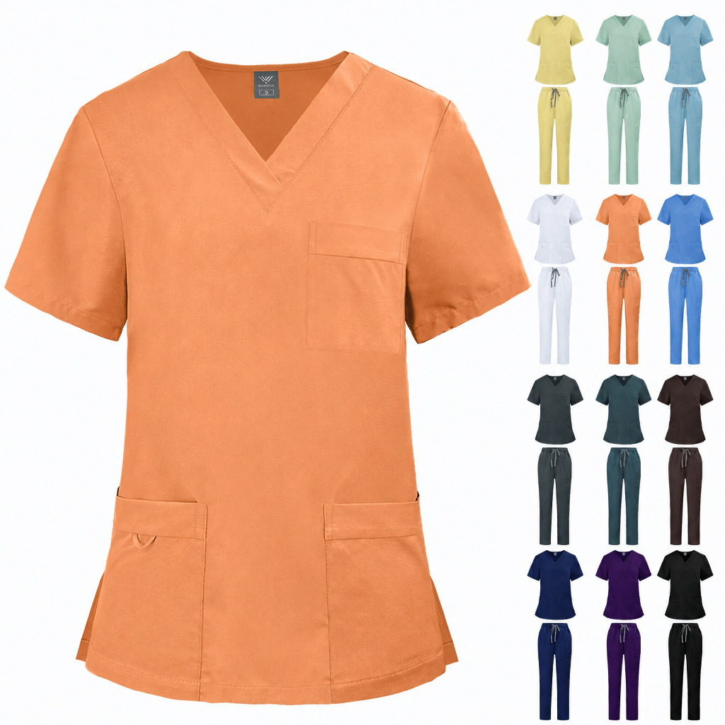 Foreign Trade Beauty Spa Pet Hospital Dental Surgery Room Scrubs Set, Multi-Color, Plus Size, Unisex