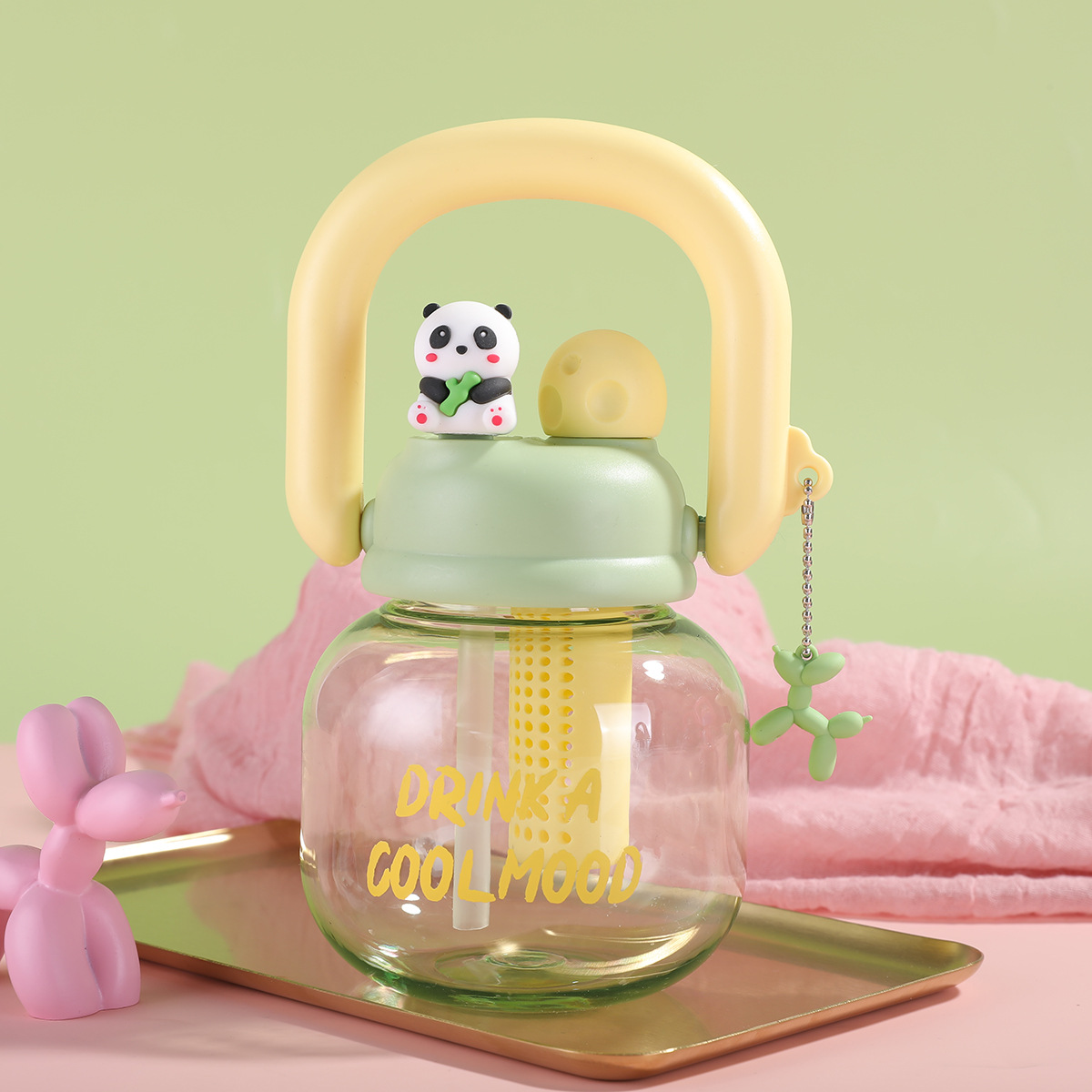 Giant Straw Cup With Tea Filter And Dual Drink Lid Large Capacity_voghion.com