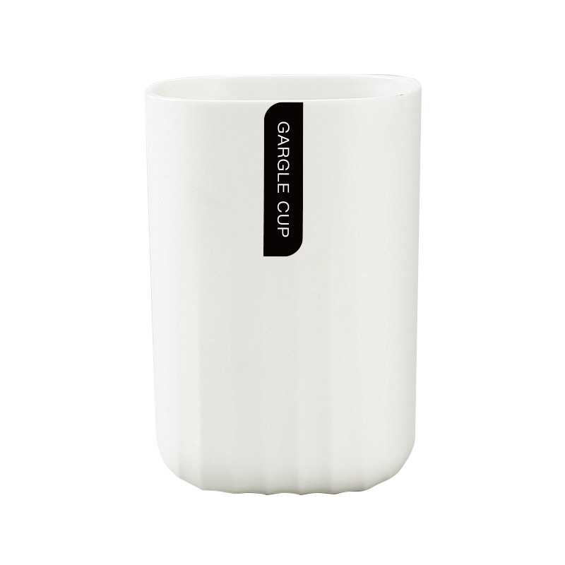Sencillo Estilo nórdico cepillo de dientes taza baño color sólido onda patrón plástico cepillo de dientes almacenamiento taza de lavado simple enjuague bucal taza