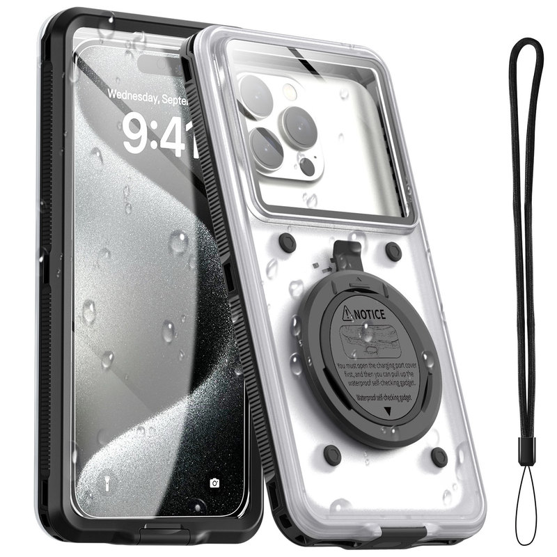 セルフテスト通用6.6インチ携帯電話30メートル防水ケース水泳浮潜潜水撮影水上スポーツ屋外探検|undefined