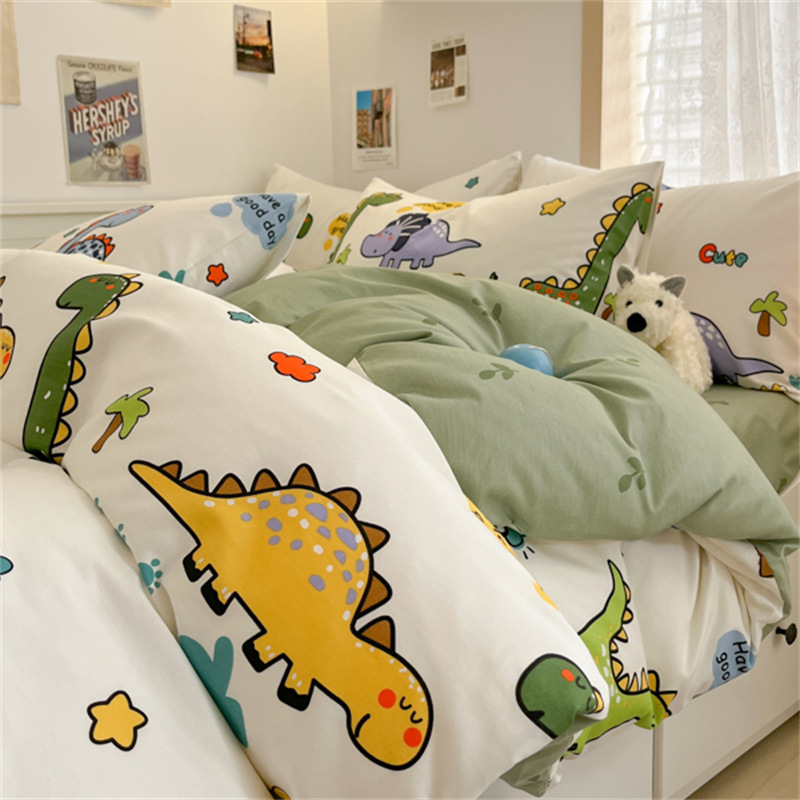 Algodón de cuatro piezas conjunto de algodón 2025 nueva ropa de cama fresca colcha de flores sábanas de dormitorio tres piezas conjunto de cama