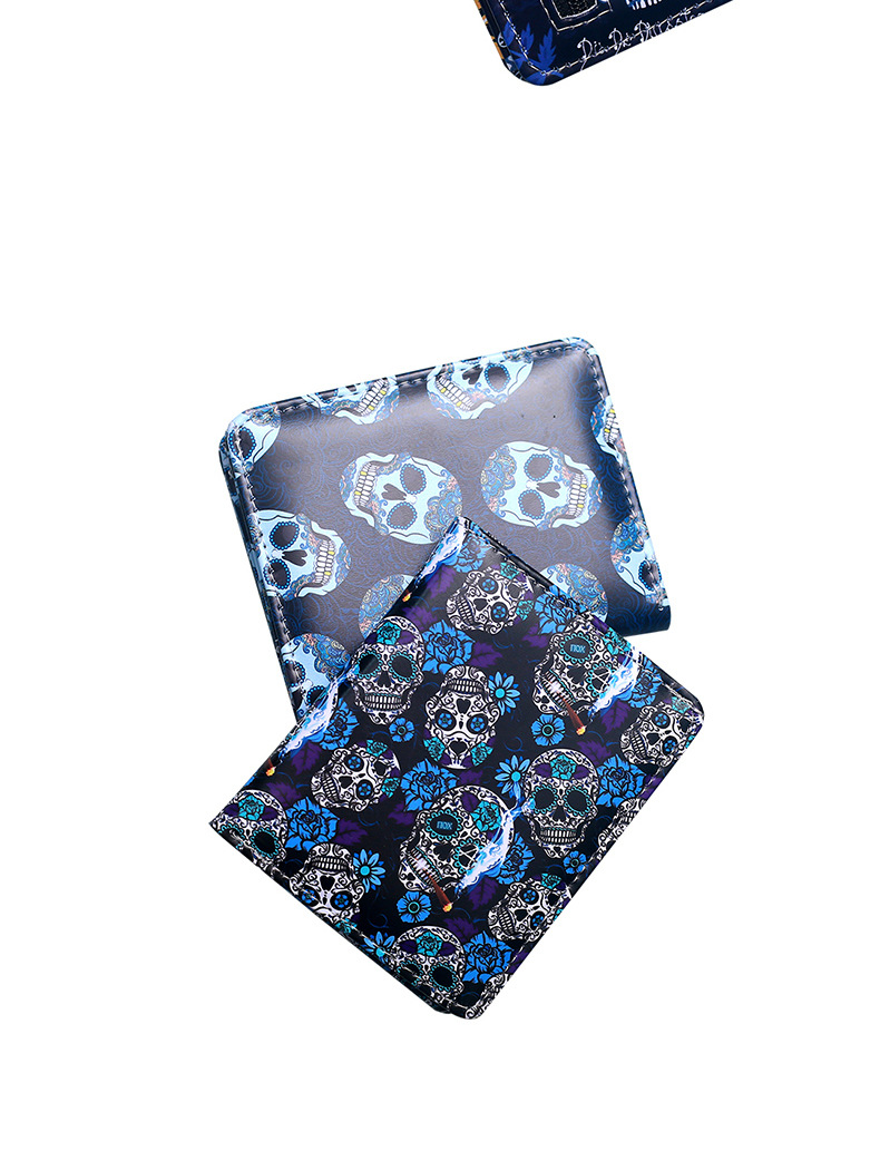 37g Weight Nylon Lining Material Open Closure Type Small Wallets Bags Type 1 Piece Quantity Holiday, Party Occasion PVC Material Halloween Festival Skull Pattern All Seasons Season Unisex Gender Printing Design Retro, Cool Style Style Square Shape Unisex Skull PVC Open Small Wallets 19