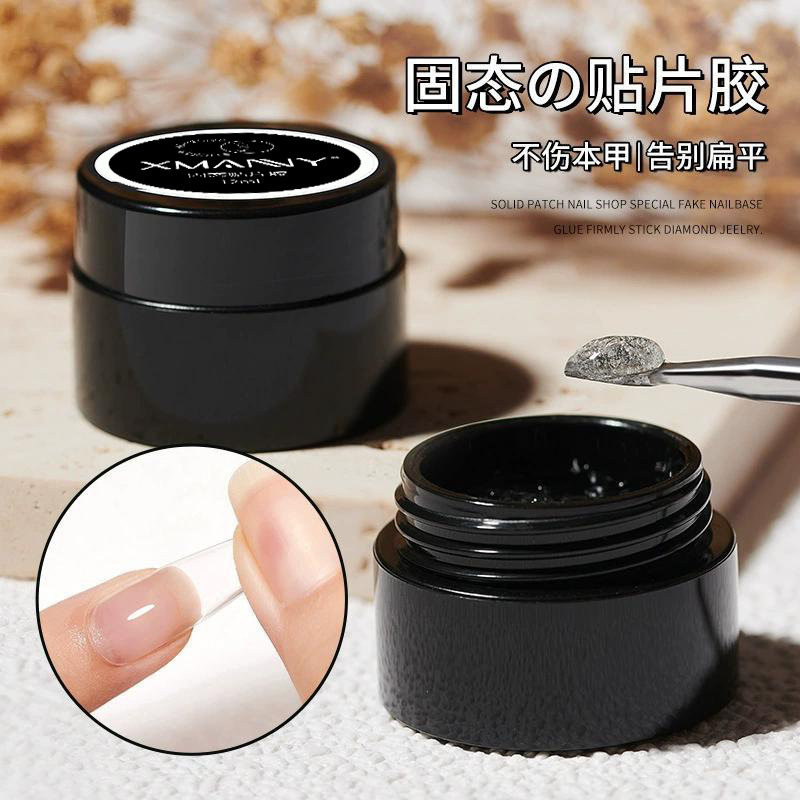 Parche de alta viscosidad adhesivo de larga duración hoja de uñas firme parche adhesivo sólido adhesivo de diamante desgaste adhesivo salón de uñas especial