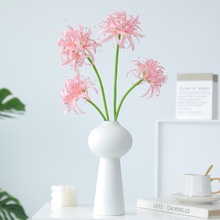 高级感2头仿真彼岸花绢花家居样板间装饰婚礼现场布置道具假花束