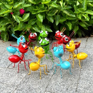 Q 80435 Iron Art Ant Decoration Desktop Garden Art �FˇΛρ