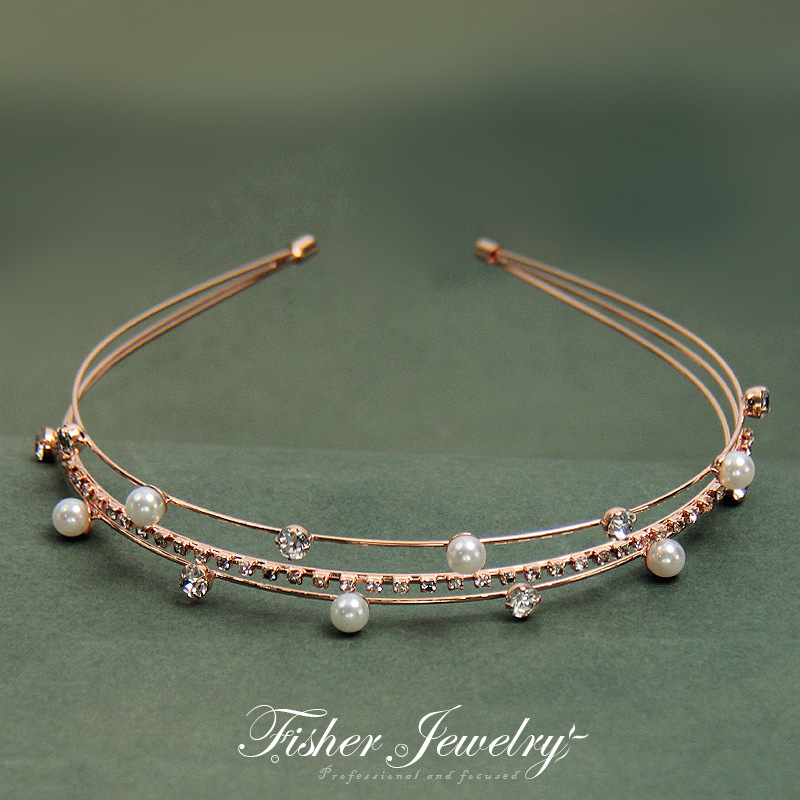 韓國三層珍珠發箍女夏天森系超仙頭箍網紅2022年新款甜美壓發發卡