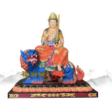 1.8米文殊菩萨 普贤菩萨佛像 玻璃钢彩绘四大菩萨佛像神像图片