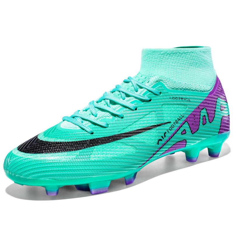 Nuevos zapatos transfronterizos de fútbol transpirables para hombres y mujeres, zapatos de entrenamiento de césped de fútbol juvenil, zapatos de desgaste