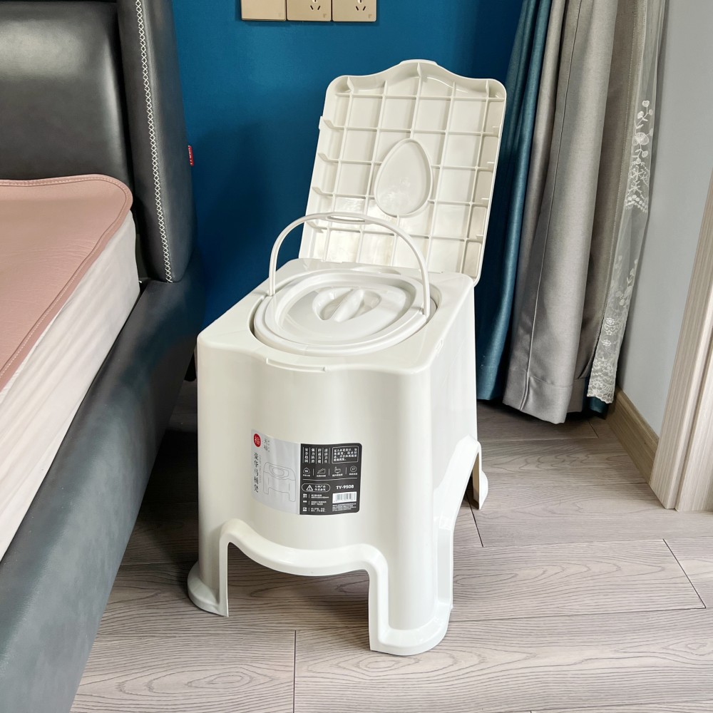 Inodoro móvil para ancianos domésticos cabecera de cama interior inodoro lavabo embarazada 300 kg de peso sin instalación cabello integral