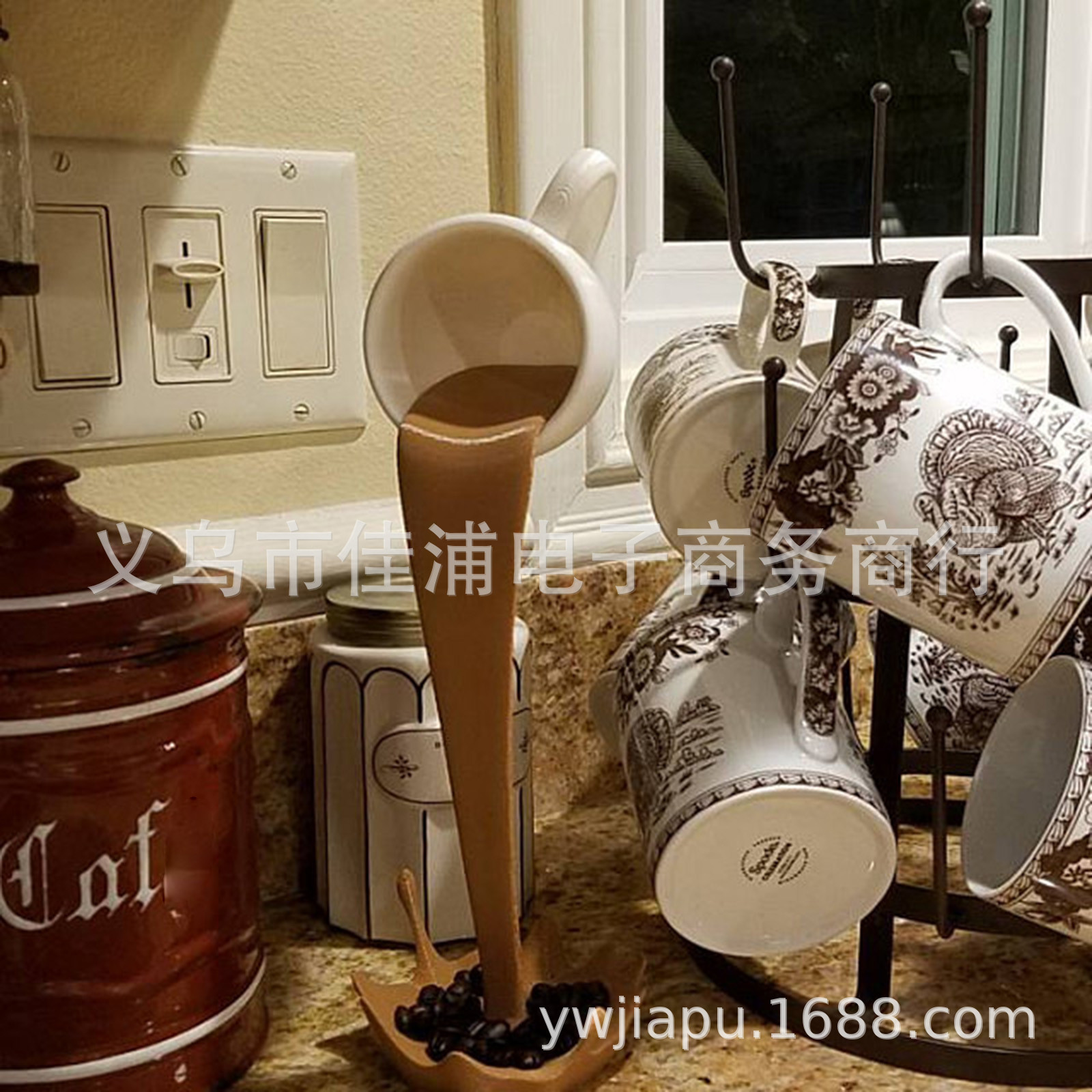 Taza de Café Flotante Creativa Personalizada, Superventas Transfronterizas, Taza de Café 3D Estéreo, Adorno Artístico, Creatividad en Tazas de Café