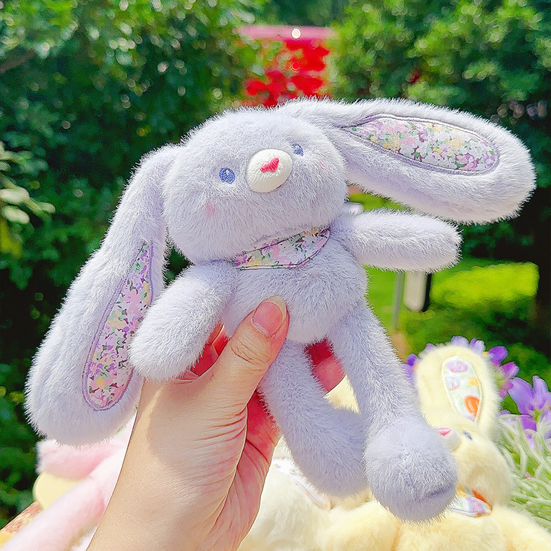 オリジナル本物の花耳ウサギぬいぐるみペンダントかわいい楽しいバッグペンダント小さなギフトバッグぶら下げ|undefined