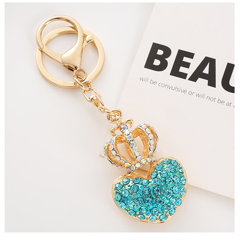 Cute Heart Shape Alloy Women's Bag Pendant Keychain display picture 3