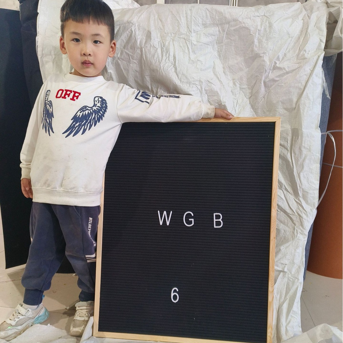 24*30英寸手工留言板DIY字母家用木质字母板毛毡留言板