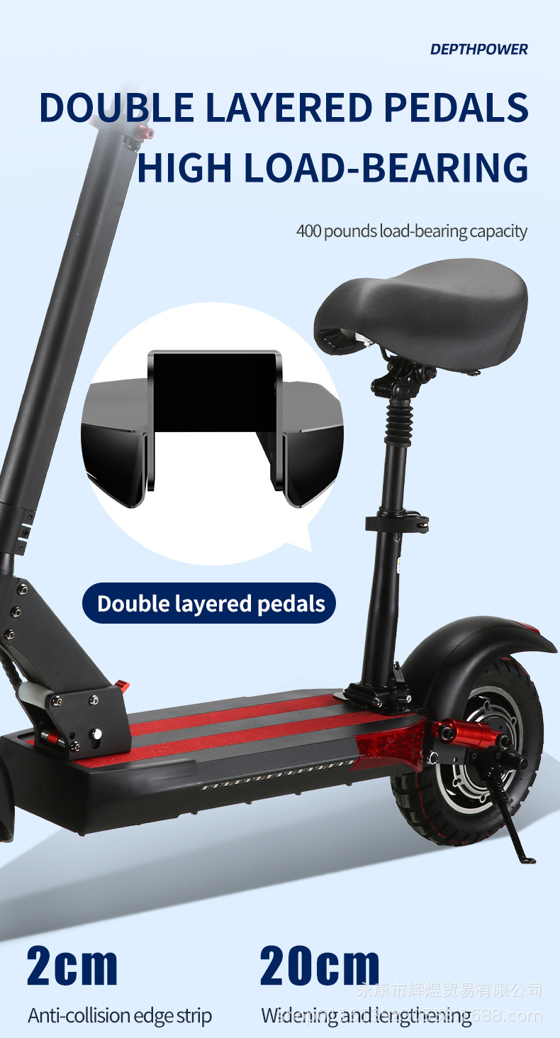 Cross-Border Exclusive Supply of Electric Scooters for Adults, Portable Folding Two-Wheeled Mobility Scooters, 10inch Models