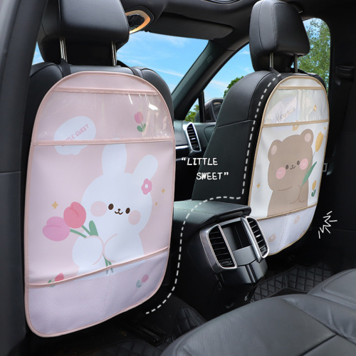 Car Seat Back Anti-Kick Pad, Kartoon Car Use Anti-Dirt Anti-Kick Protective Pad, Cute Creative Car Interior Accessory