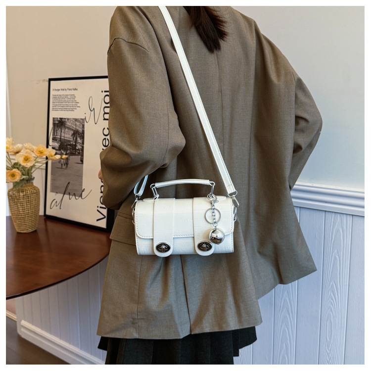 A trendy soft leather round bag for women, a new autumn/winter 2024 collection, stylish and versatile, single-shoulder crossbody bag for work undefined