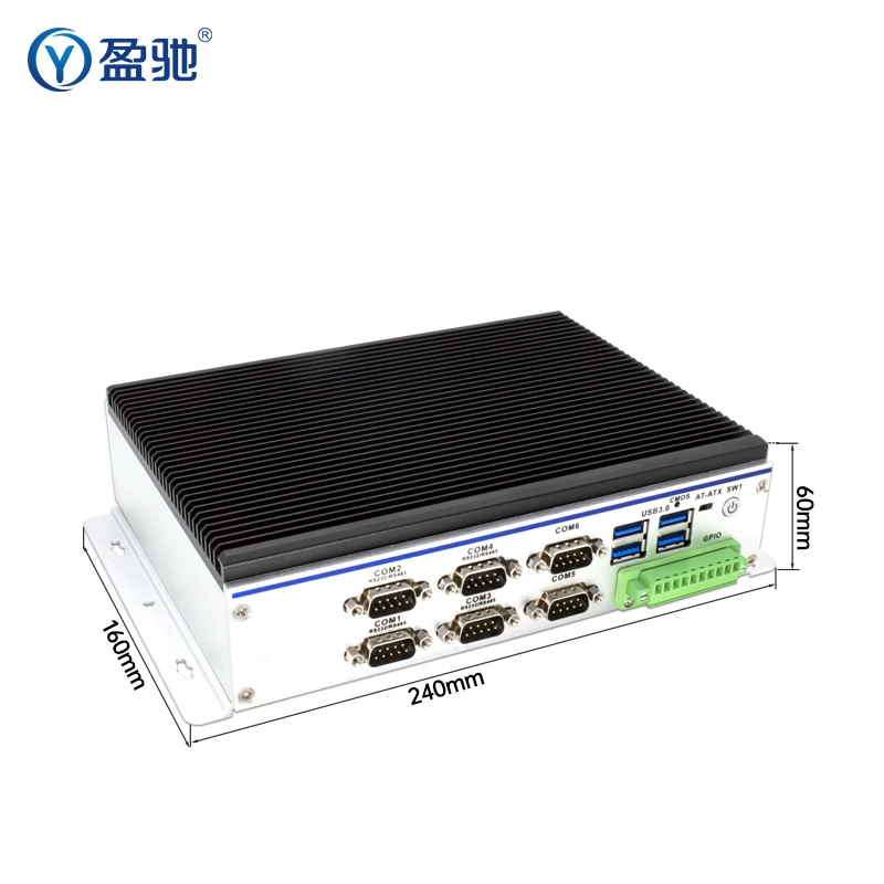 盈驰 Mini industrial control host dual network six-serial RS485 micro embedded fully enclosed fanless industrial computer