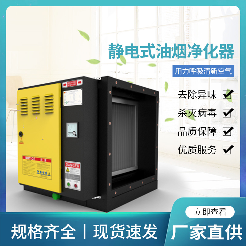 【静电式油烟净化器】商用工业静电油烟净化器酒店餐厅油烟净化器