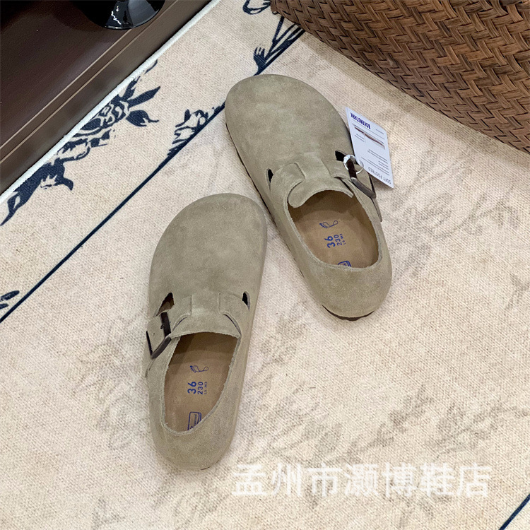 Sangpo Birkenstock シューズ 2024 春と秋の男性と女性のスリッポン レイジー シューズ インナー高さ増加厚底スリッパ カップル モデル Birkenstock シューズ|undefined