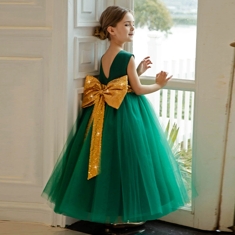 (Cross-border trading), long piano, children's evening dress, violin, flower girl dress, wedding dress, small princess costume, for catwalk