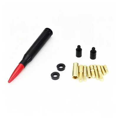 Universal car modification antenna parts, personalized decorative bullet-head antenna for car modification (vehicle antenna) - red