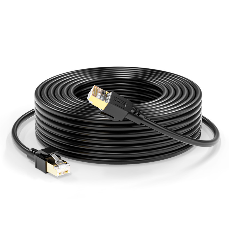 Fábrica al por mayor ocho tipos de puente terminado doble blindado SFTP 10 Gigabit cobre puro acabado cable de red cat8 cable de red de la computadora