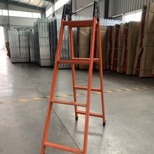 厂家热销家用人字加厚碳钢折叠梯工程铝合金踏步烤漆梯子一件代发