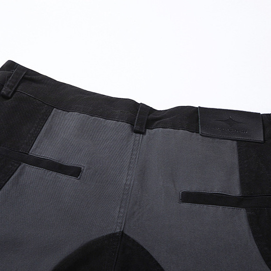 Modern Ian 24 Autumn Men's Wear New High Quality Color blocked Irregular Split Pants_voghion.com