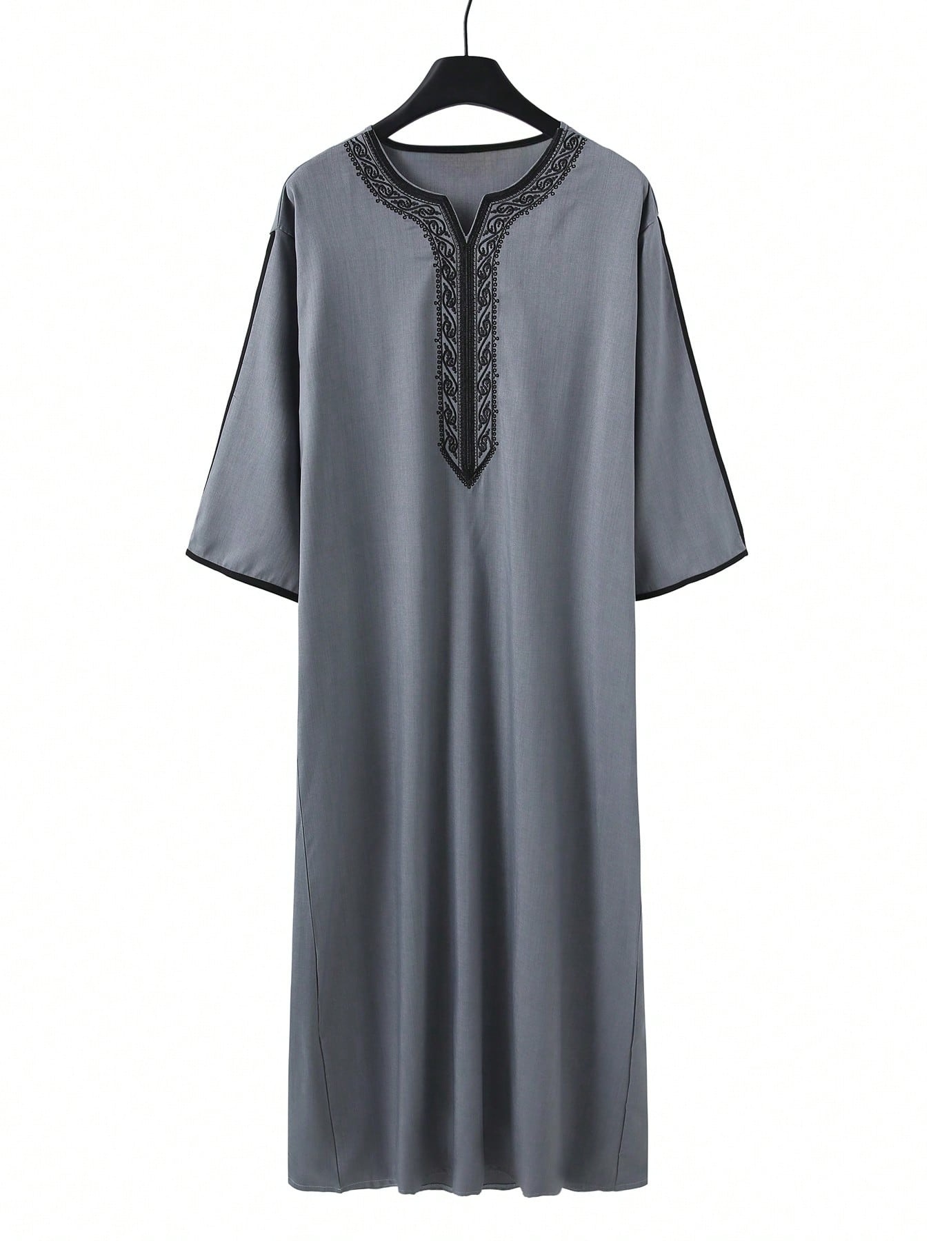 Kebaya uomo stile arabo camicia etnica collo alla coreana_voghion.com