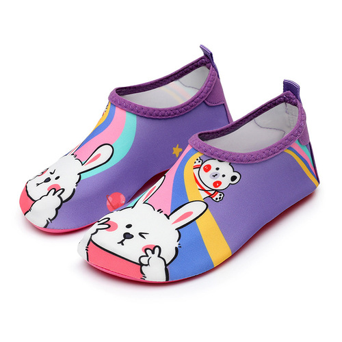 Children's beach shoes, unisex model, snorkeling and diving shoes, non-slip, anti-cut, skin-friendly soft shoes, seaside water shoes, stream trekking swimming.