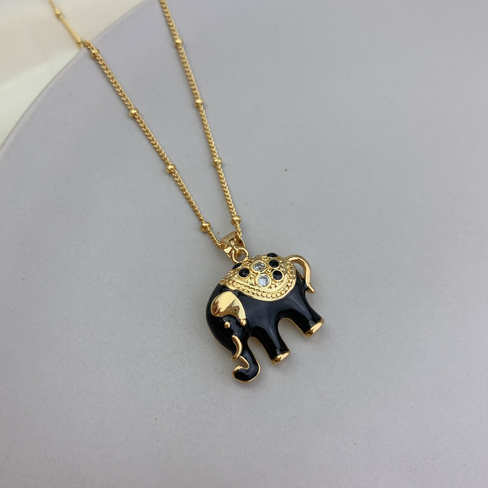 Simple Style Elephant Alloy Plating Women's Pendant Necklace display picture 7
