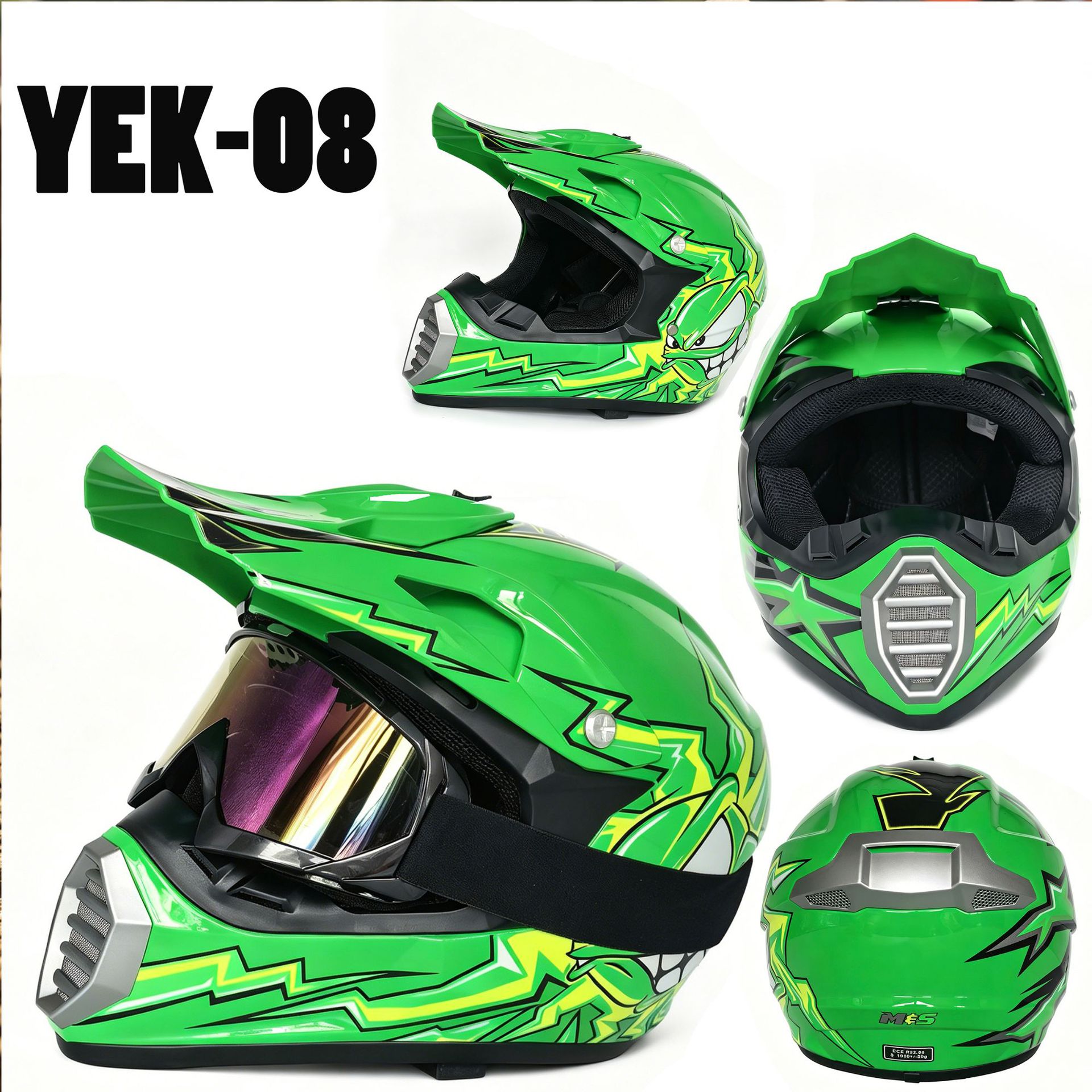 Adult and Children's Motorcycle Helmets Dot Certified Electric Vehicle Bicycle Helmets Off-Road Helmets C Full-Face Motorcycle Helmets