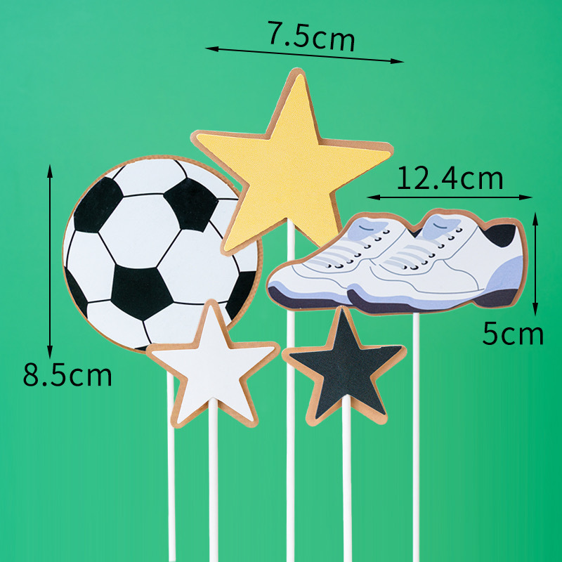 Decoración de pasteles de fútbol de celebridades de Internet Equipo de fútbol de niños Equipo de fútbol de niños Fiesta de cumpleaños Postres Mesa para hornear Vestir