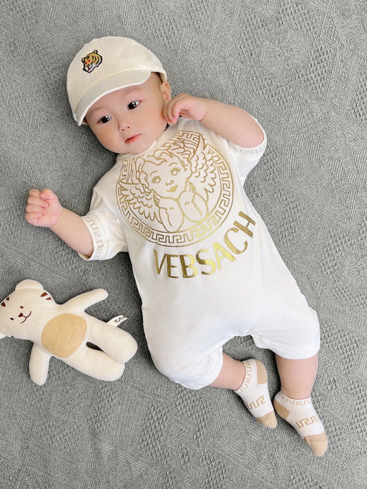 Mono de bebé recién nacido verano algodón fino mameluco de manga corta 0-2 años de edad bebé mameluco pijamas ropa de aire acondicionado