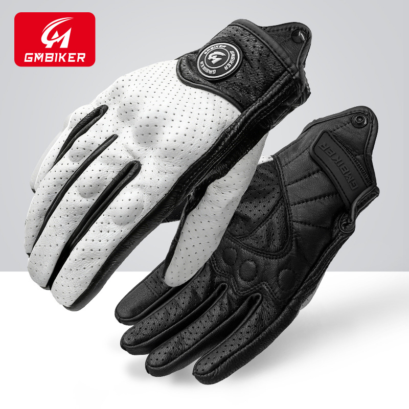 Ha Lei – Gloves Genuine Leather Motorcycle Safety Supplies - 302-white-breathable-domestic-sheepskin-soft-and-comfortable-s