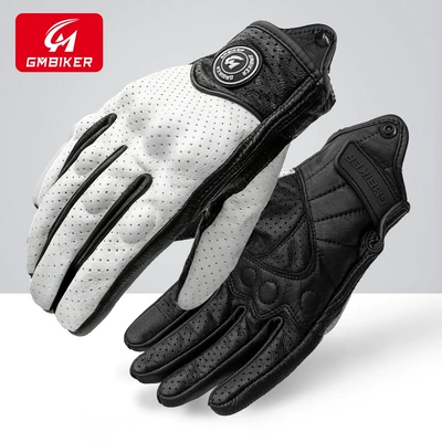 Motorcycle Gear Spring and Summer Motorcycle Safety Supplies - 302-white-breathable-model-domestic-sheepskin-soft-and-comfortable-s