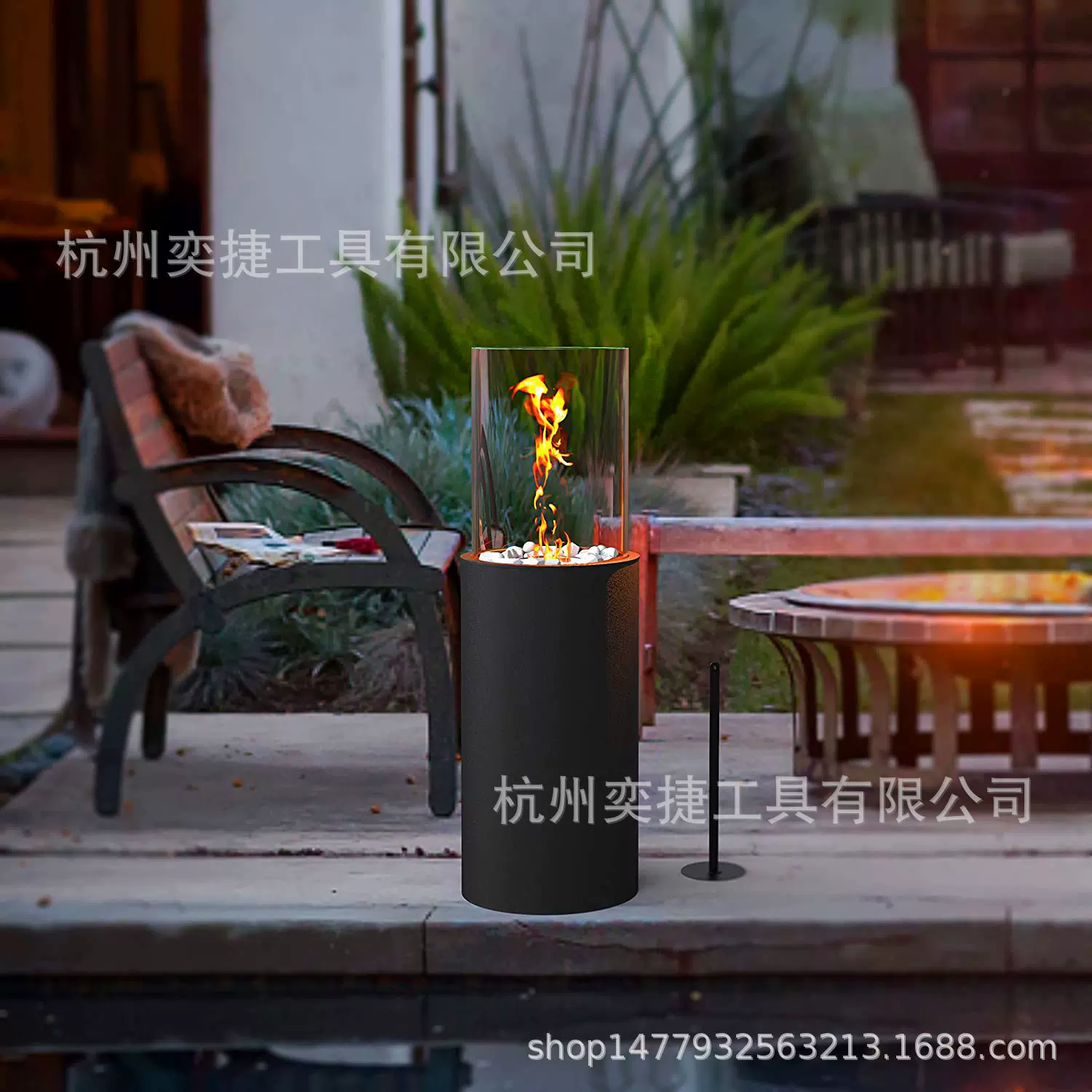 酒精壁炉室内取暖真火壁炉灯酒吧餐厅装饰火炉景观壁炉灯乙醇壁炉