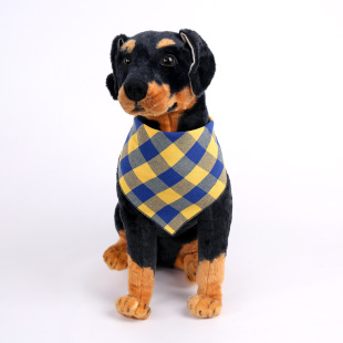 Cross-Border Cute Style Pet Saliva Towel, Cat Plaid Bib, Christmas Accessories, Small Size Dogs Dog Triangle Towel