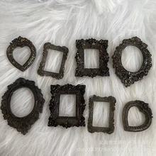 新款暗黑系哥特金箔相框diy奶油胶谷美拍摄道具现货批发日系次元