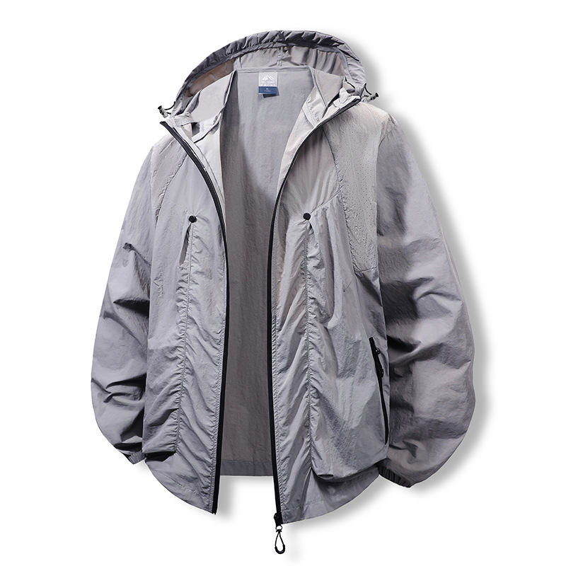 2025 New Summer Long-Sleeved Hooded Sun Protection Clothing Skin Clothing for Men and Couples Ultra-Thin Breathable Outdoor Fishing Skin