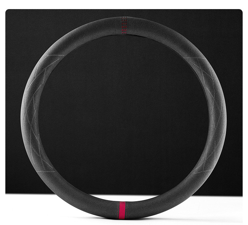 Suitable for Mercedes-Benz suede steering wheel cover C- Class C260LE300L GLC A200L GLB four-season leather