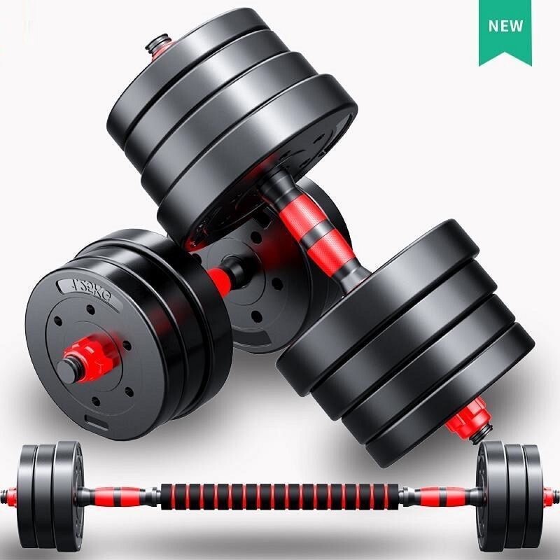 Kais/Kang Aisi Dumbbell Plates for Men, Home Fitness Equipment, Adjustable Weight, Solid 20kg Rubber-Coated Barbell